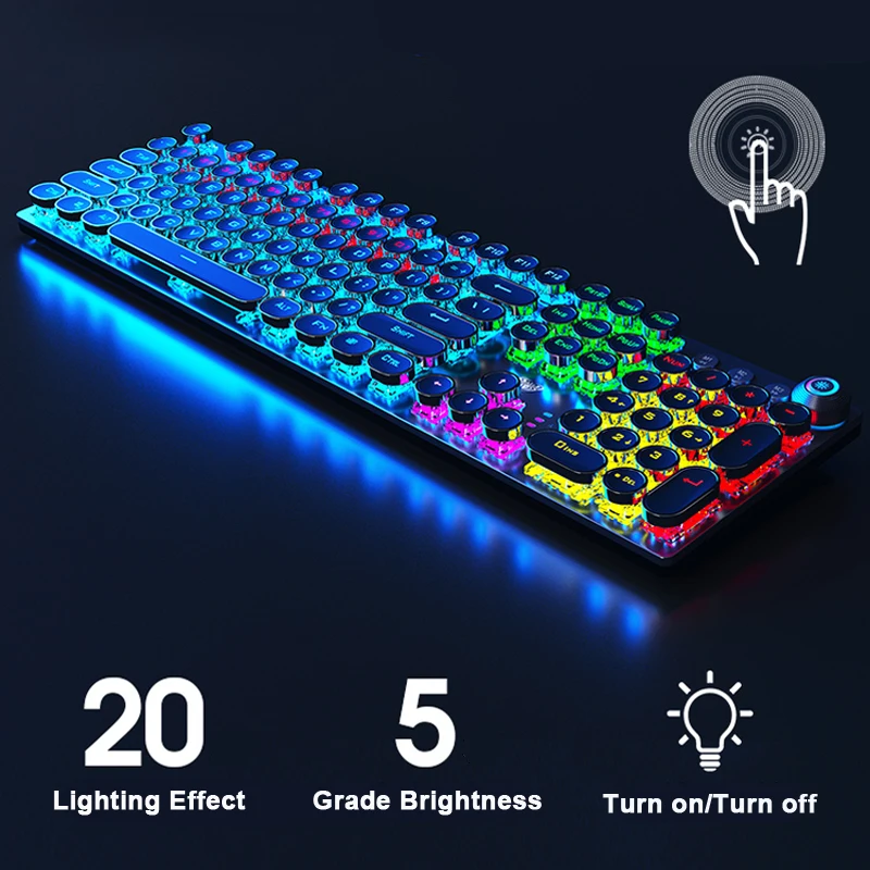 
2020 Best Factory Keyboard Mechanical Keyboard Gaming RGB Breathing light Gaming MINI Mechanical Keyboard 