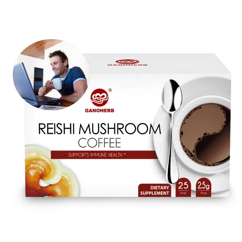 halal GMP lingzhi ganoderma lucidum  black instant herbal heathy 3 in 1coffee with reishi mushroom extract sugar free