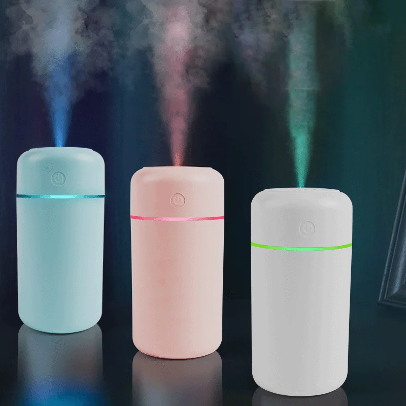 Rechargeable Mini Portable Travel Ultrasonic Atomizer Usb Ultrasonic Mist Sprayer 260Ml Pink Diffuser Air Humidifier