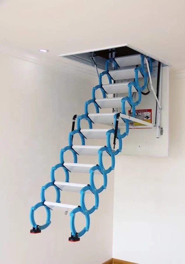 Telescopic stairs Custom Folding Orange Loft Ladder Aluminium Attic