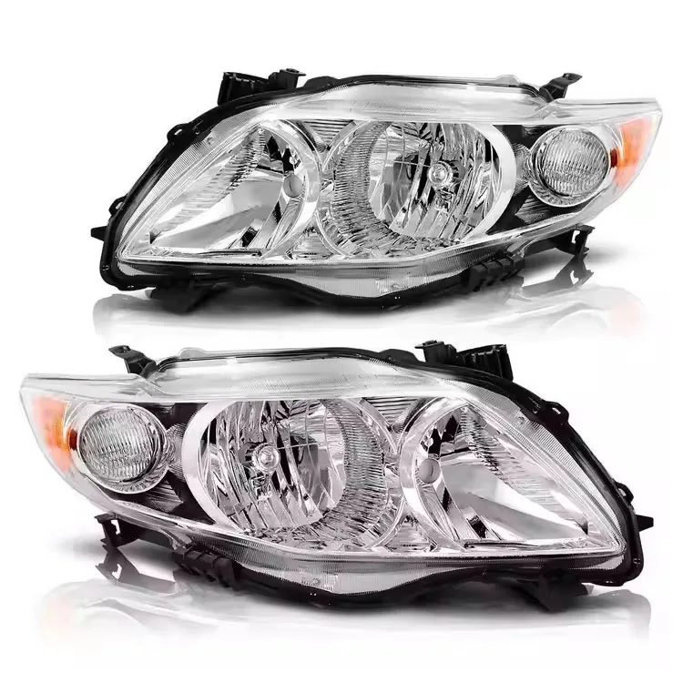 Best Sale Auto Black Headlights Headlamp Head Lamp Basic / Modified For Toyota Corolla 2007 - 2009