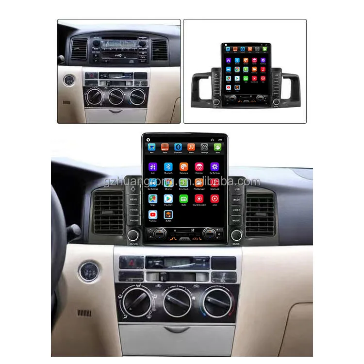 Tesla экран Android 12 Автомобильный видео для Toyota Corolla 2004-2012 Камера BT стерео Разделенный ключ огни GPS Радио android