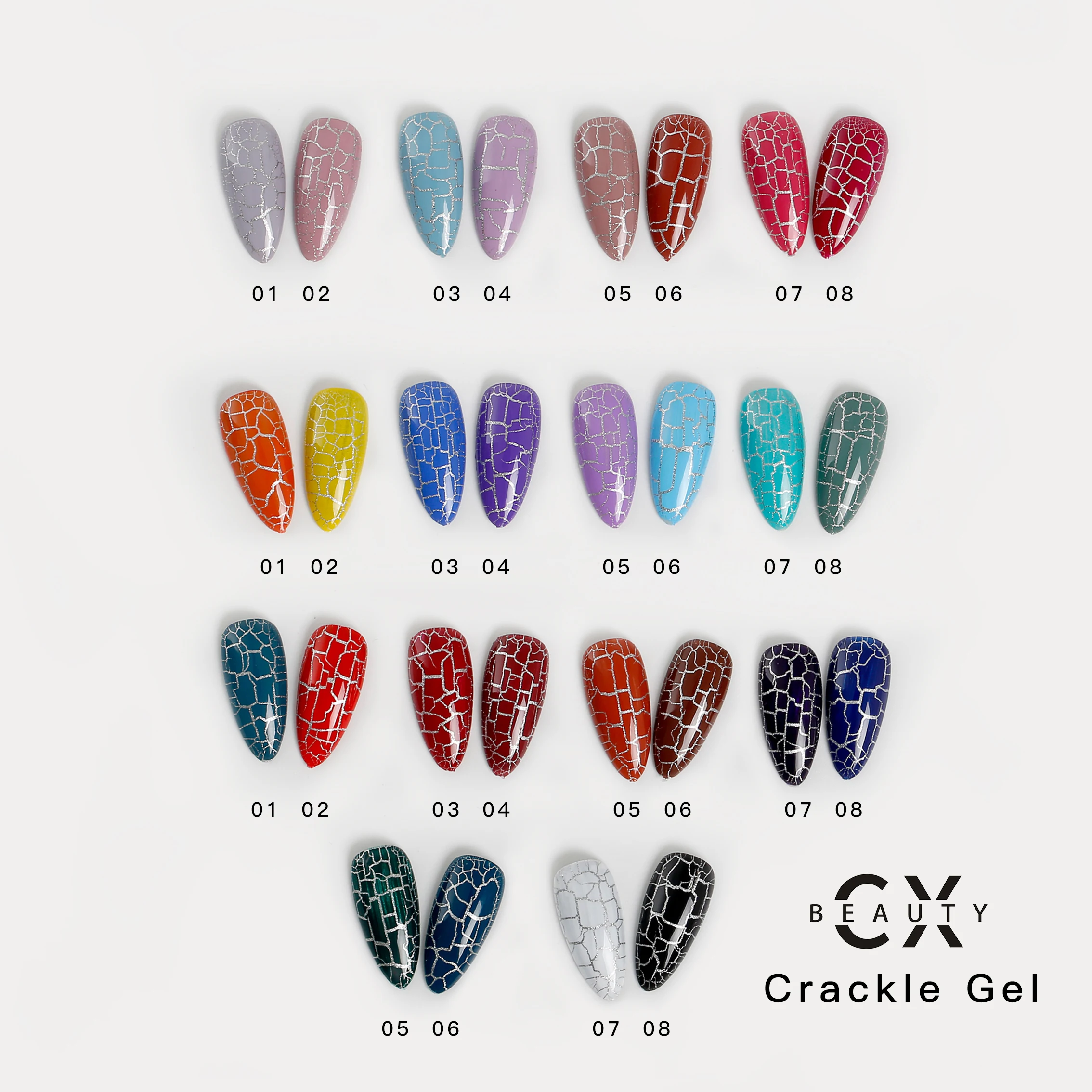 CX Beauty Оптовая продажа Новый долговечный Волшебный Гель-лак для ногтей с эффектом трещин