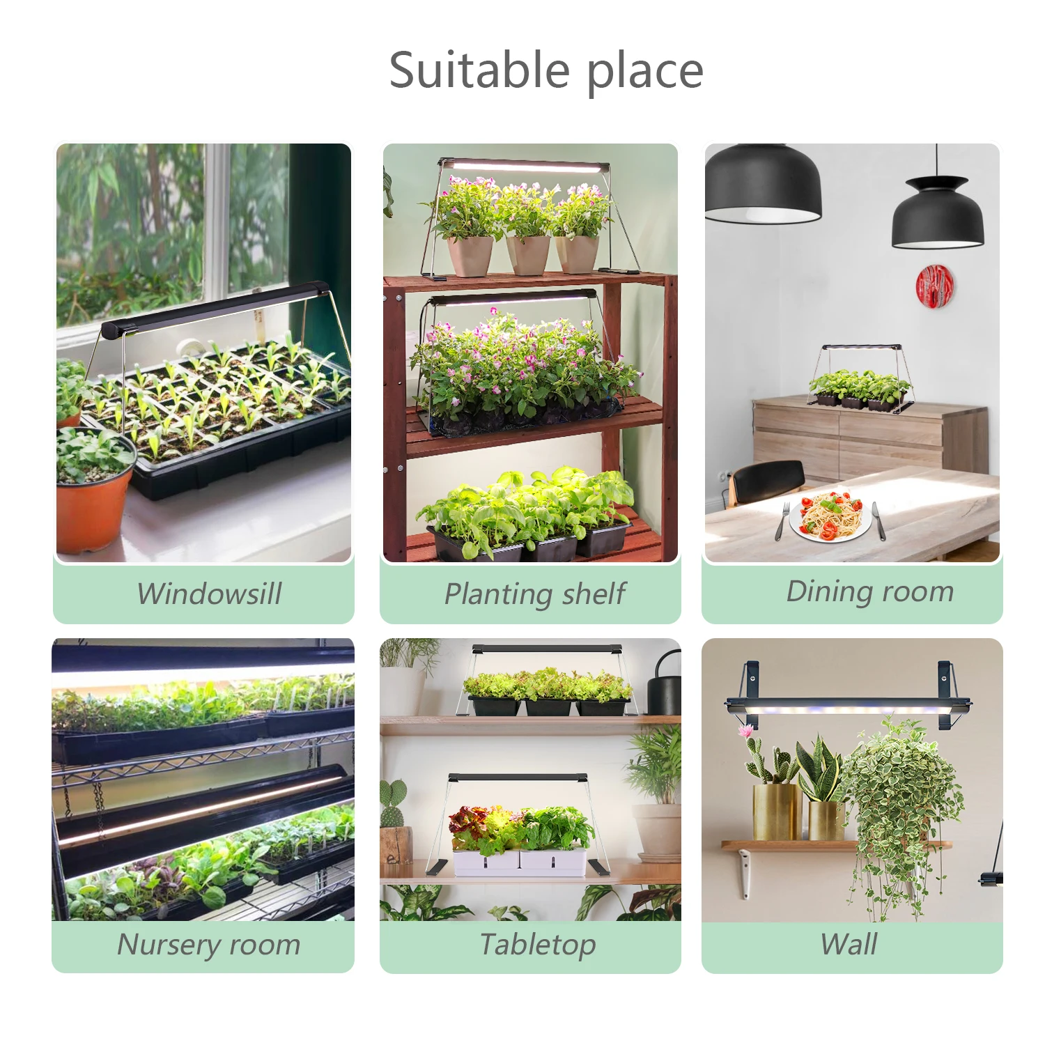 Full spectrum LED Plant grow light height adjustable garden seed plants mini garden indoor herb growing plant grower