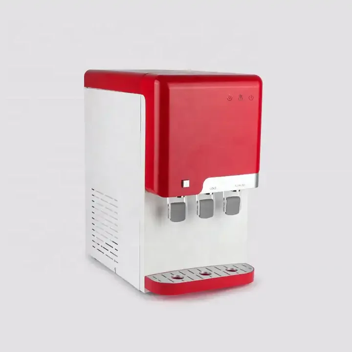 Household Customized hot cold normal three taps RO water filter desktop water dispenser compressor cooling water cooler