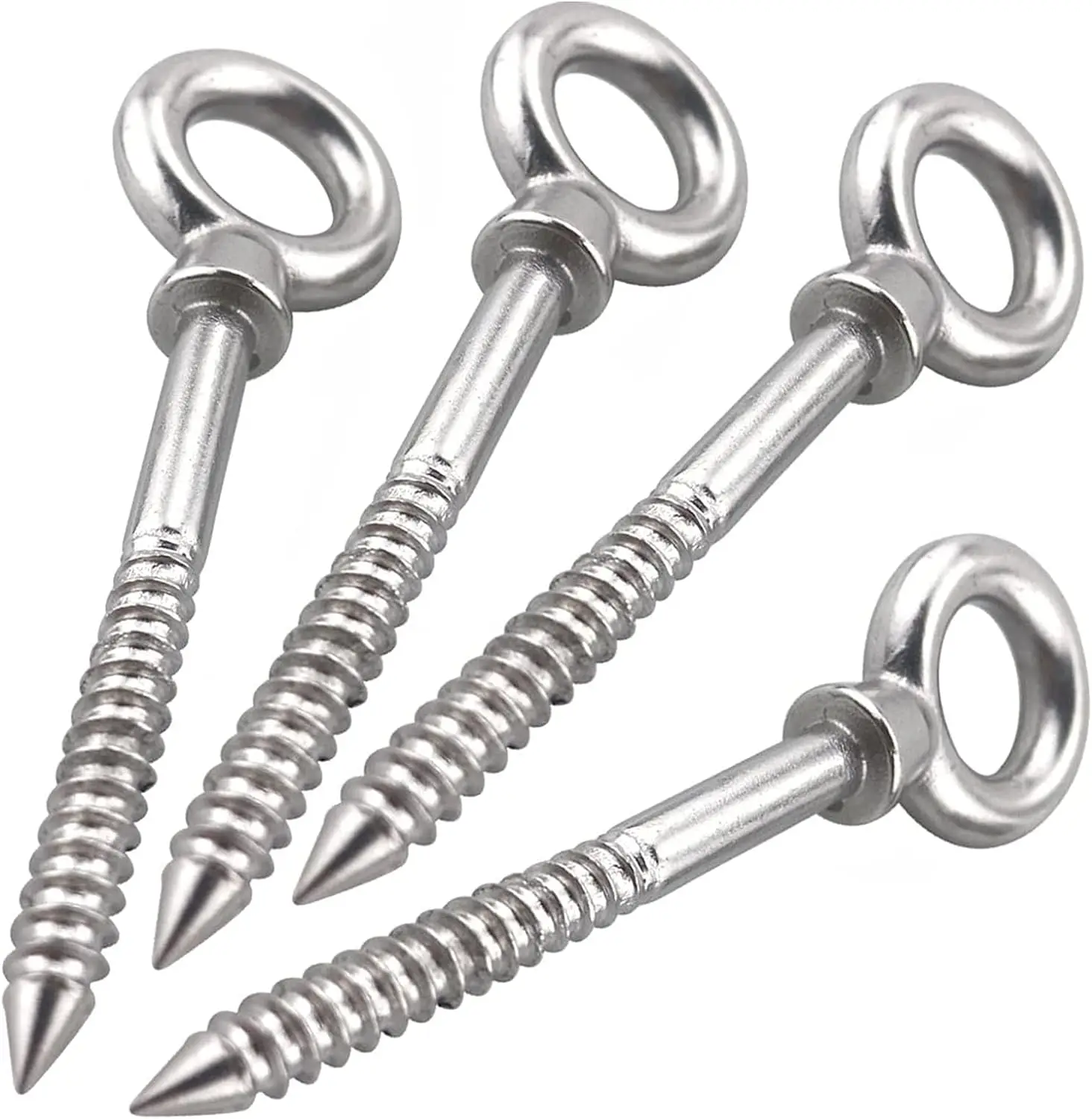 M8 M10 Stainless Steel Eye Wood Screw Eye Bolt Screw with Thread For Outdoors
