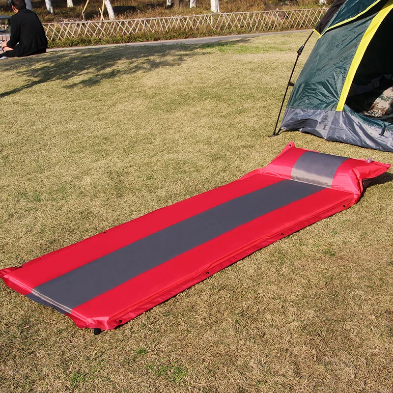 Inflatable Air Bed Outdoor Portable Sleeping Pad Camping Mat Air Mattress with Air Pillows Universal