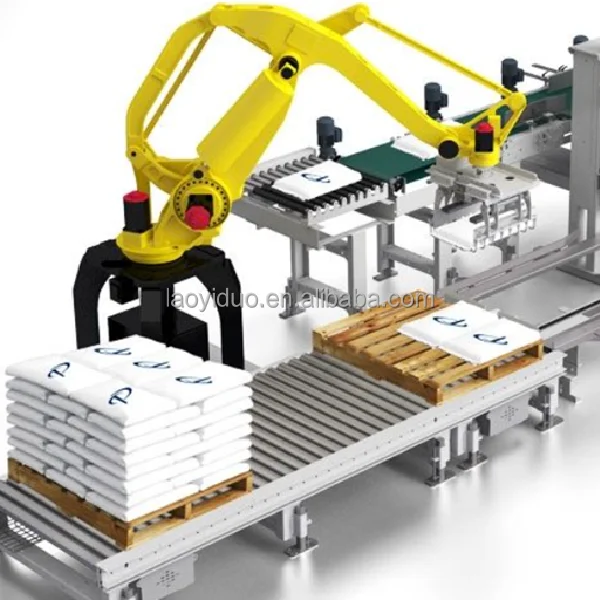 High Efficiency Automatic packing bag plastic bottle robot palletizer stacking on pallet