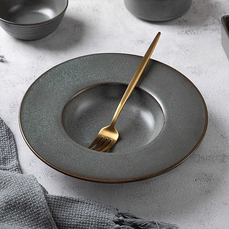 
Factory Direct China Wholesale Ceramic Deep Plates Restaurant Porcelain Pasta Plate Hotel Ceramics Soup Plate 