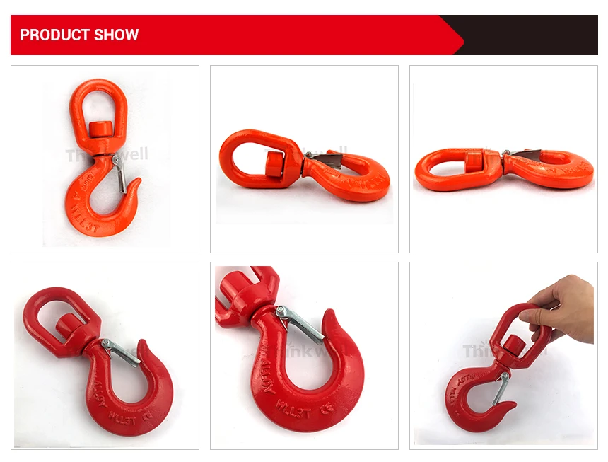 Безопасный большой высококачественный 3 кг промышленный кованый стальной сплав подъемный крюк для
