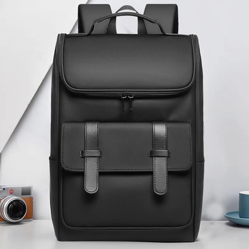 LP081 Fashion Black Men High Quality Pvc Laptop Backpacks Wholesale