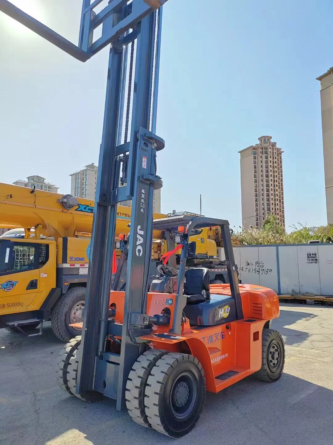 9.8 Ton China Brand JAC CPCD80 Used Forklift Truck