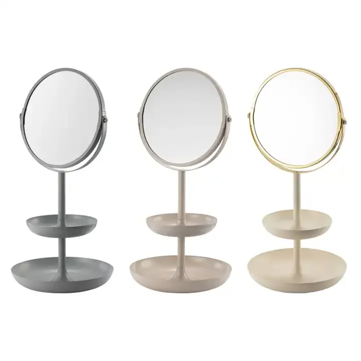 Настольное зеркало для макияжа с туалетным столиком, органайзер для украшений для спальни, туалетный столик, для использования в ванной без света