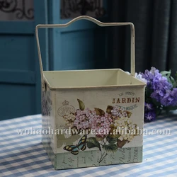 Decoration Colorful Garden And Garden Multi-size Flower bucket Mini Metal Flower Pot Plants