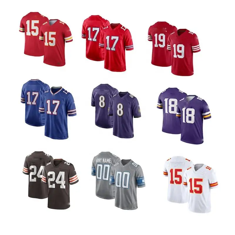 American Youth Football Uniforms For Training Wear Custom Mesh American Football Jersey Team Number Sublimated