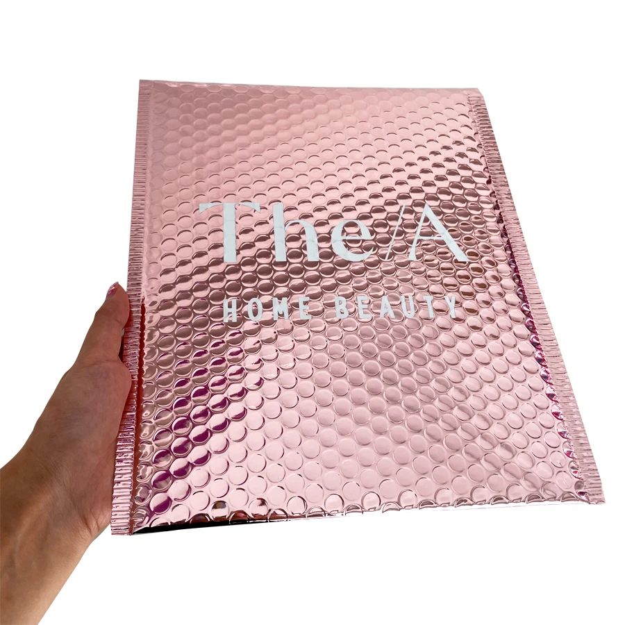 Recycled 6x10 Rose Gold Bubble Mailer Bubble Mailing Bags Colored Envelopes With Logo