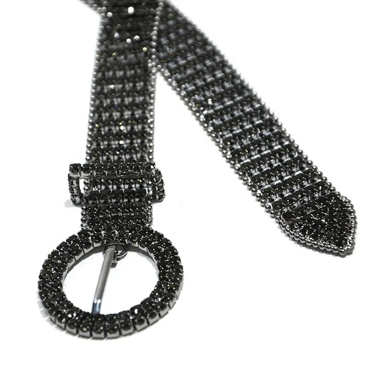 
Fashion Gold Ladies Sexy Wide Womens Chain Belts With Rhinestone 