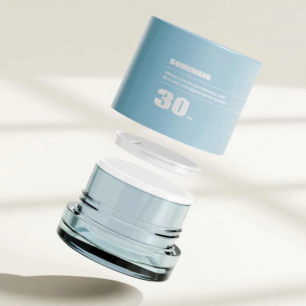 Acrylic Jar Cosmetic Container Empty Skin Care Jar with Lids Round Shape Plastic Custom Color 15ml Cosmetic Packaging Customized