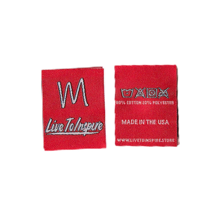 
Custom small school uniform iron woven embroidery label patch 