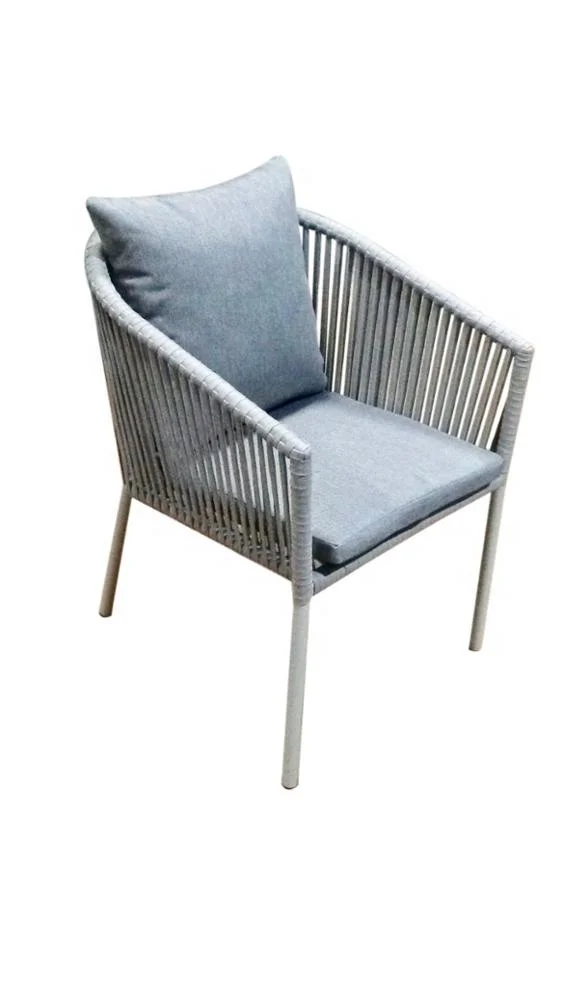 Modern design backyard furniture patio furniture wedding rope weaving aluminum outdoor rope chair