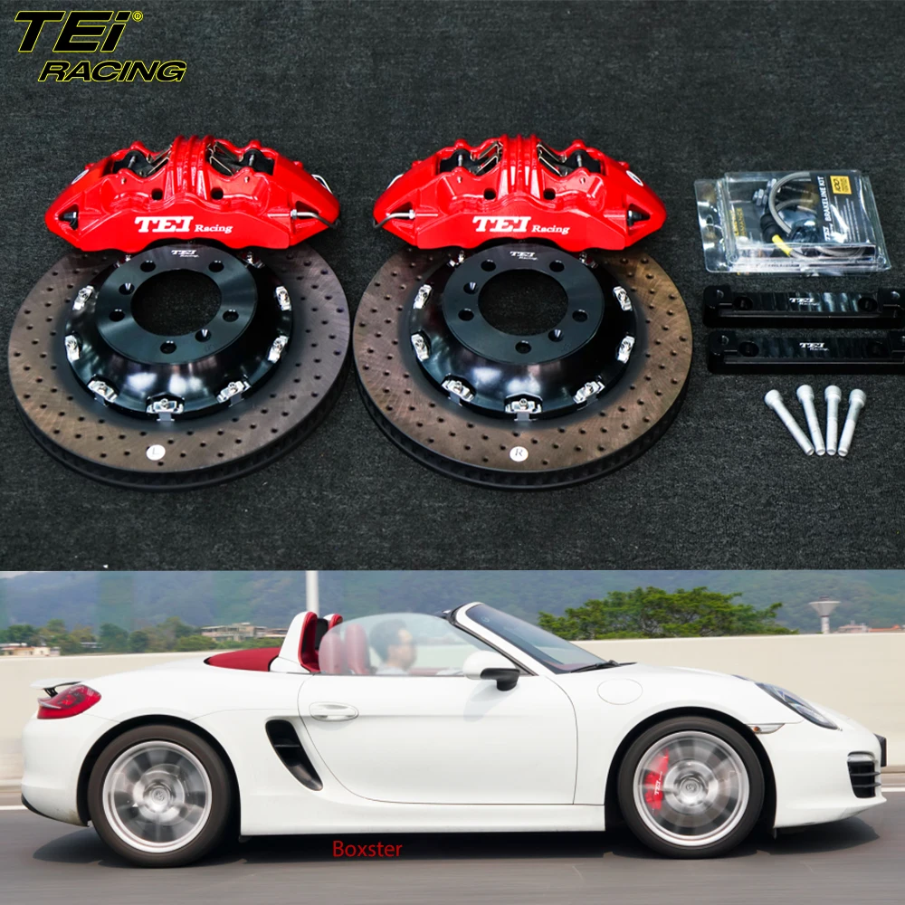 TEI Racing S60-Plus Front Big Brake Kit 6 Piston Caliper with 378*32mm rotor brake system For Porsche Boxster 19 Inch car rim