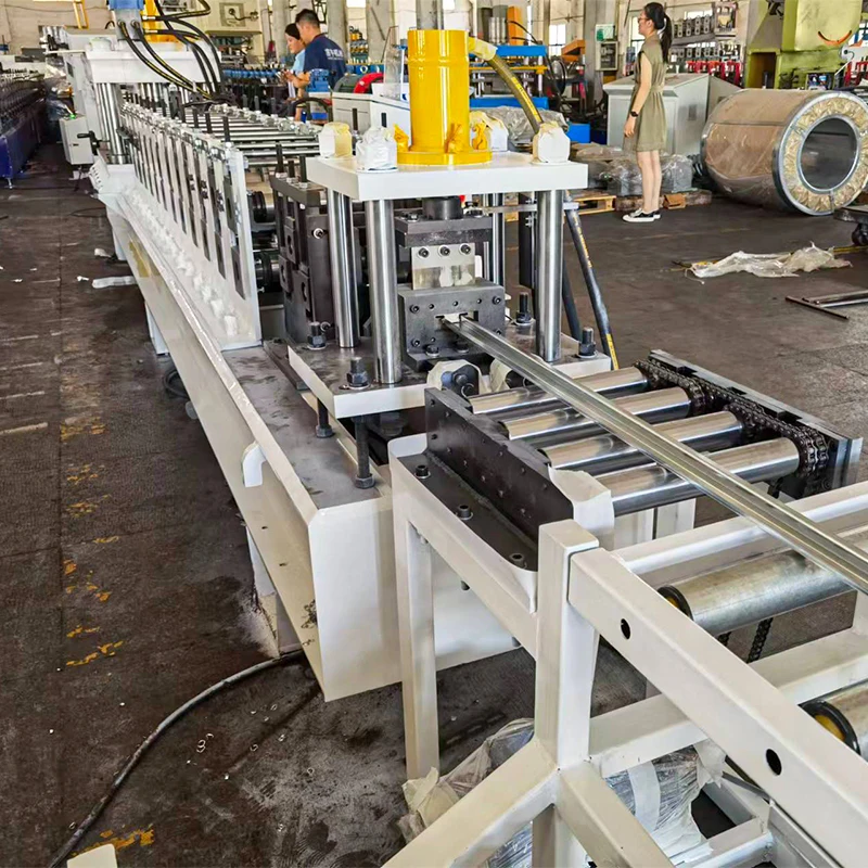 Light Gauge Keel Stud Track Omega Channel Steel Din Rail Roll Forming Machine For Switch Rail