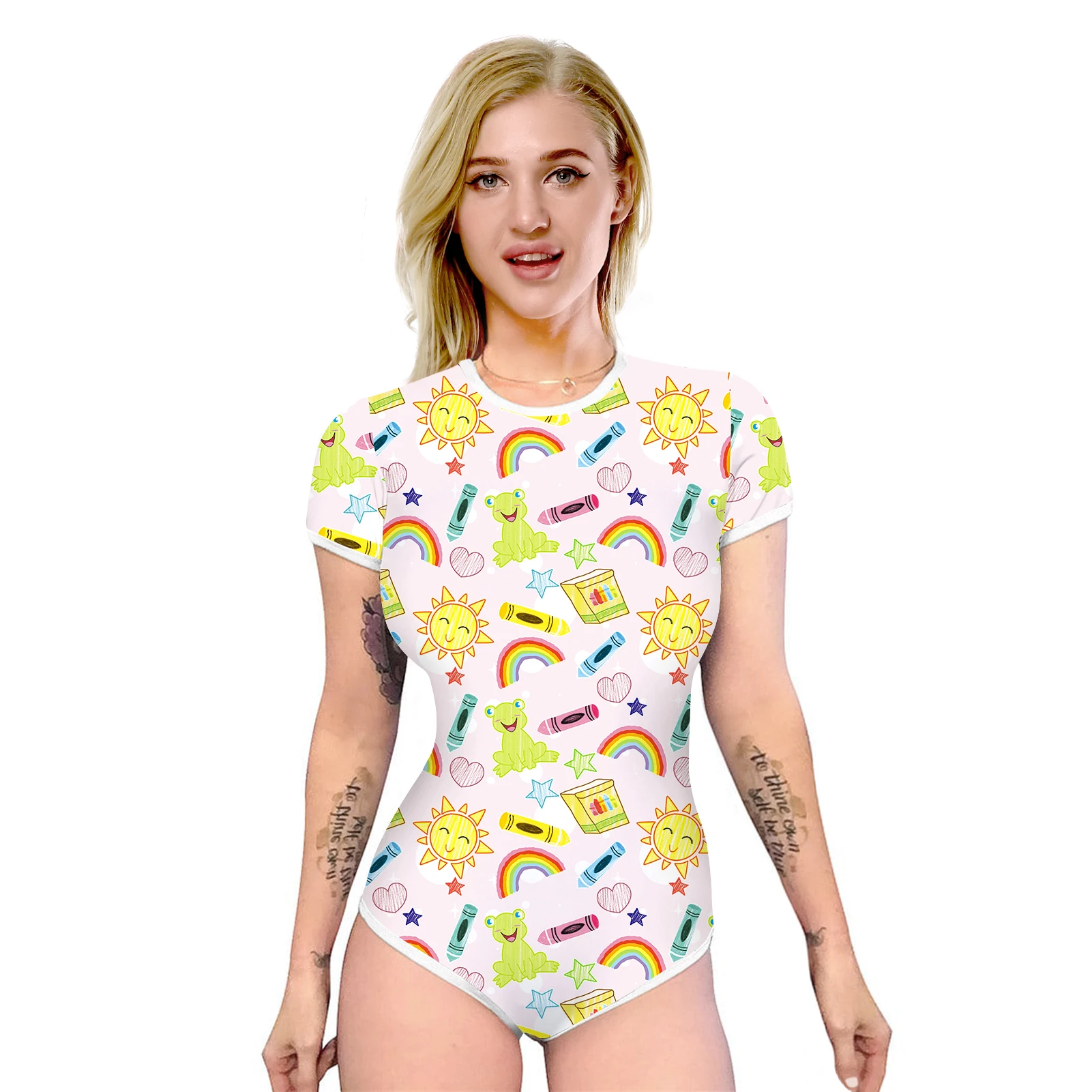 Hot Sell Custom Pajamas Short Sleeve Adult Romper Sexy Onesie Sleepwear Pajamas For Women