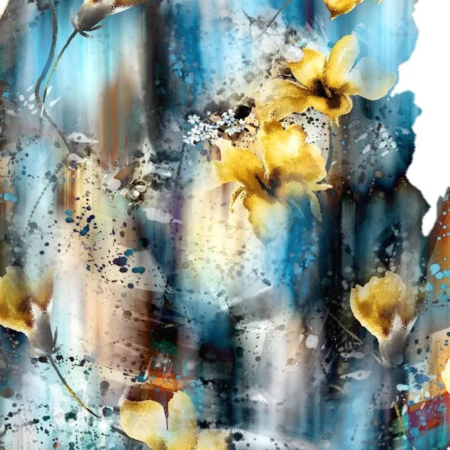 Дешевая Прямая цифровая печать тканей, фабричное производство, пряжа из вискозы