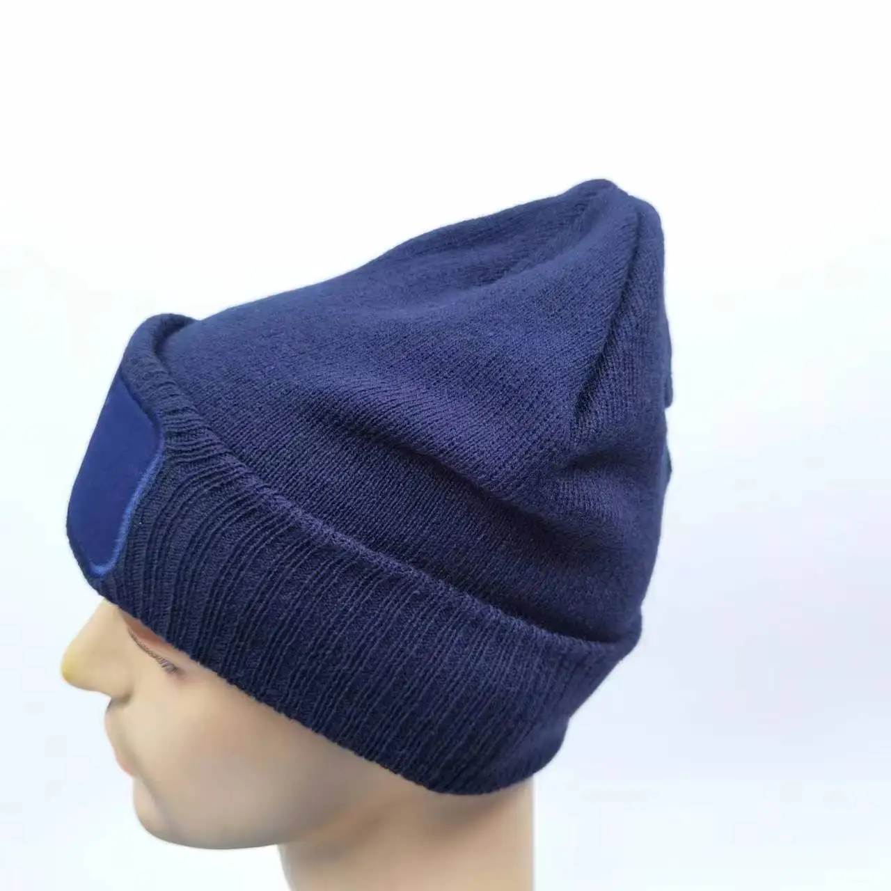 beanies unisex adults warm knitted beanie embroidery woven logo custom Beanie Hat