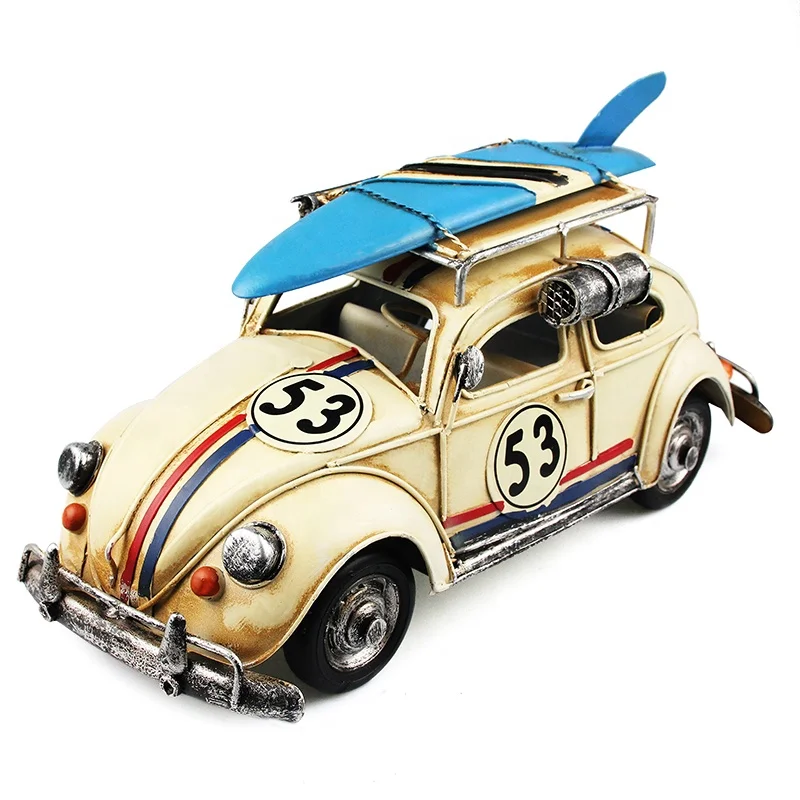 Винтажная металлическая модель автомобиля, игрушки для детей с фоторамкой, Миниатюрные модели, ретро Креативные украшения для дома