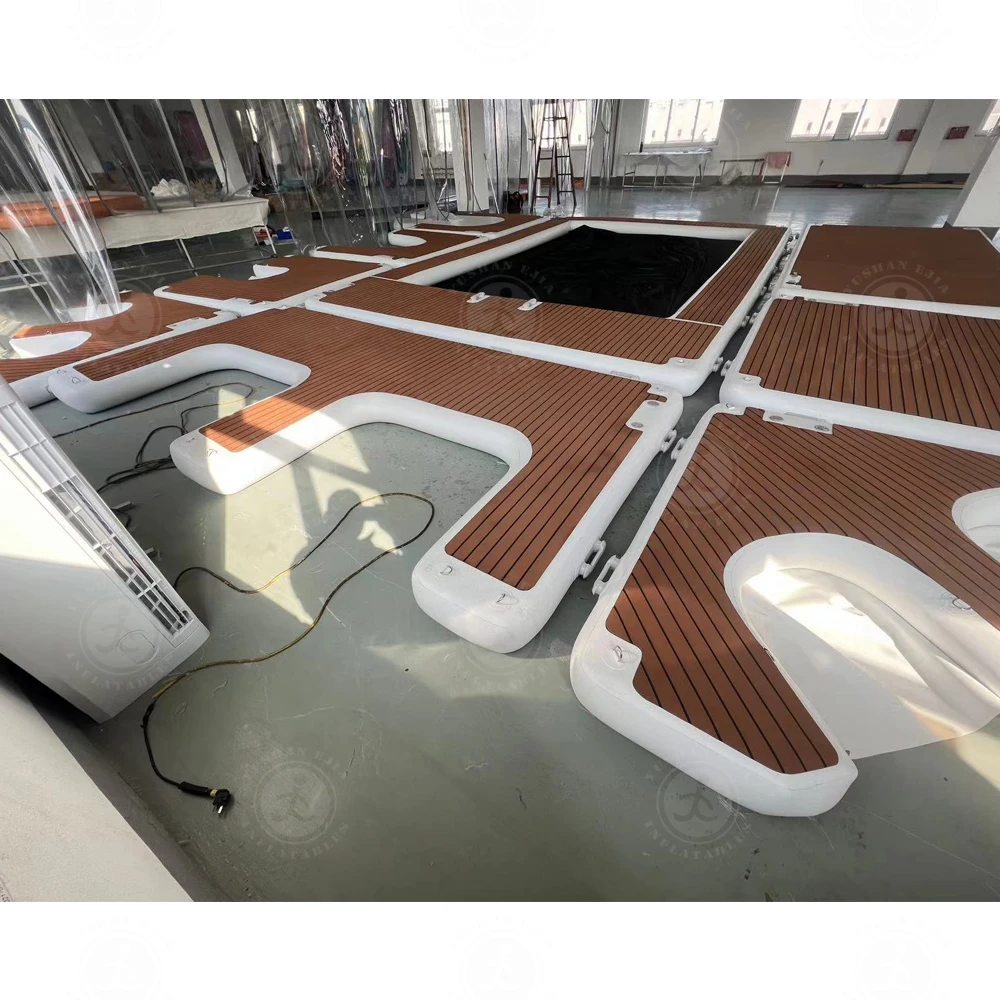 Water Floating Inflatable Floating Dock Pool Loungers Mat For Water Entertainment Platform inflatable Sea Pool floating