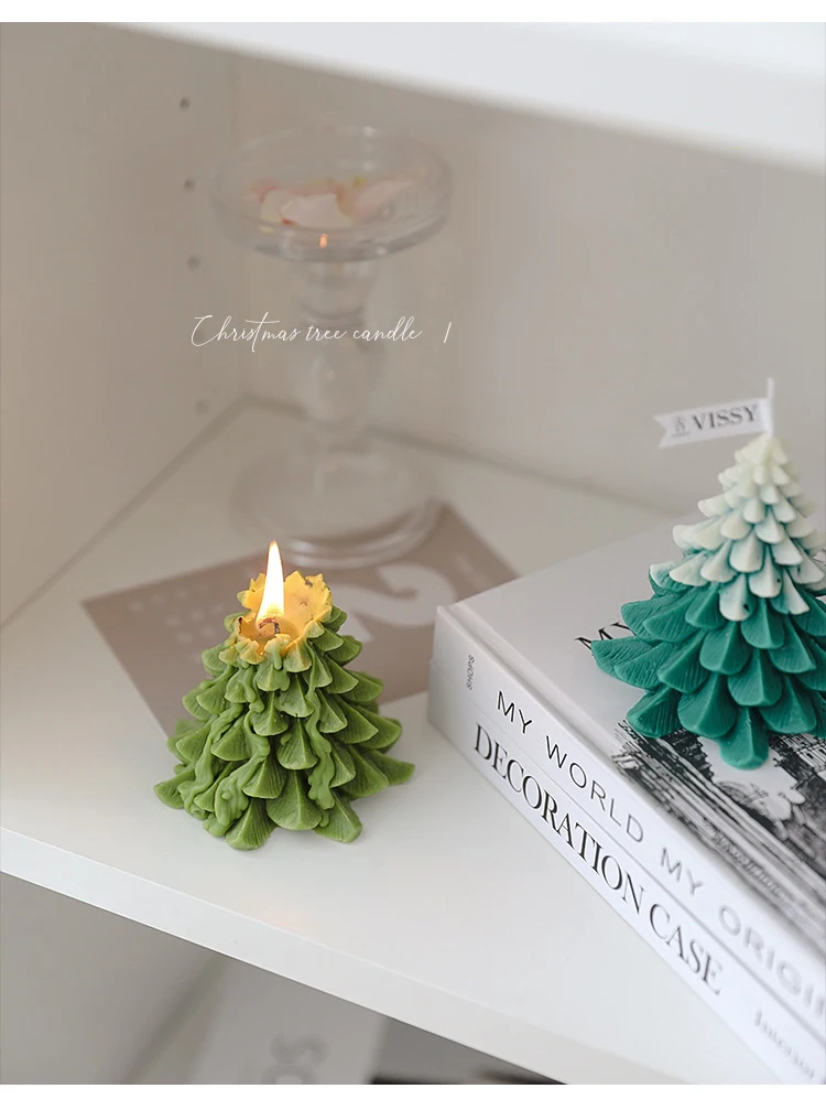 Manufacturers supply creative Christmas tree scented candles wholesale scene decoration scented candles gift box Christmas tree