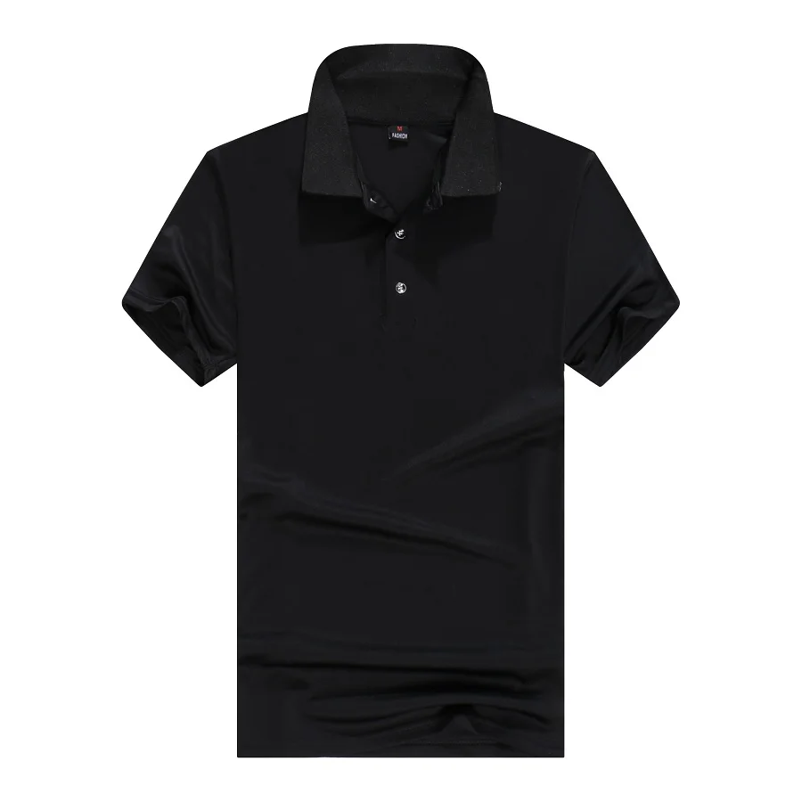 Short Sleeve cafe bar t shirt polo print uniform restaurant work wear custom printing embroidery Logo Polo Shirt