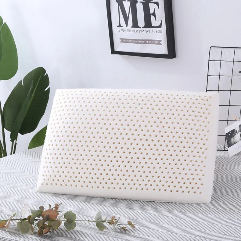 OEM Factory Price 100% Customized Breathable Natural Latex Filling Bed Pillows With Washable Elastic Cooling Cover