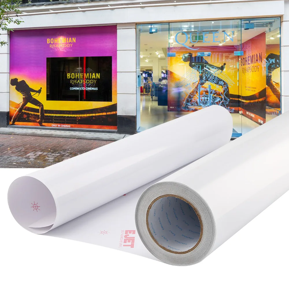 Custom Self Adhesive vinyl Poster Printable ECO -Solvent Friendly High Tack Glue White Film 100mic 140G Factory Price
