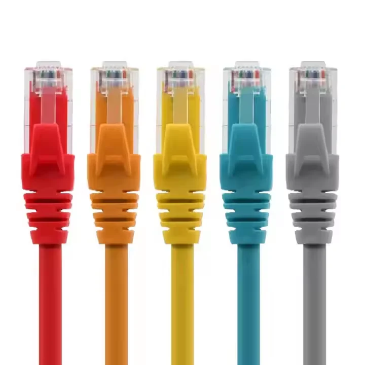Jue Hong Flat UTP Cat5E Cat6 Rj45 Patch Cord 10M Ethernet Network Cable Fiber Optic Communication Cables