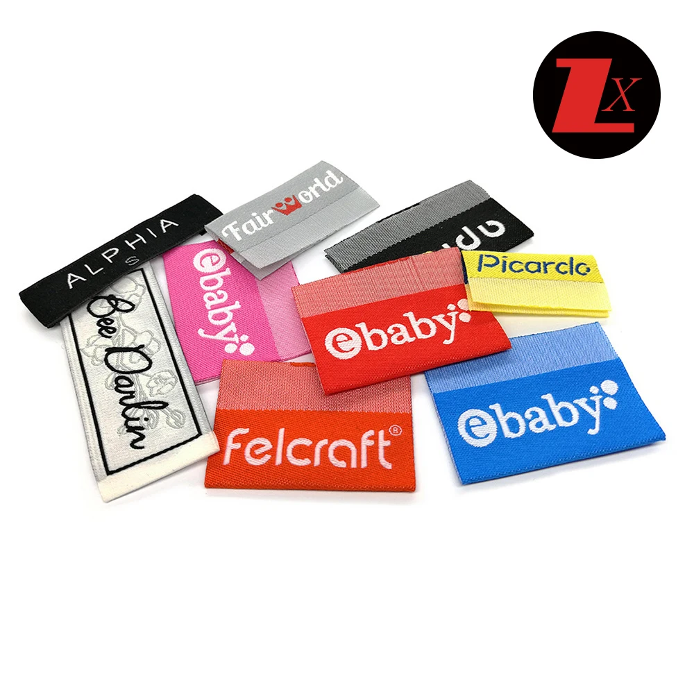 Clothing size labels Clothing garment satin woven label high-density tags for clothes label woven tag