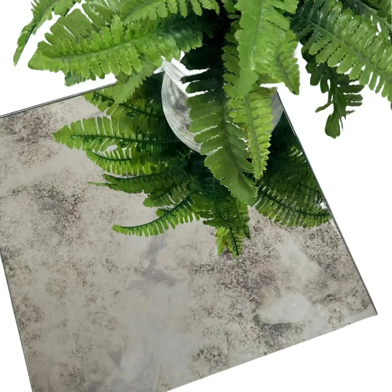 Customized pattern brass antique mirror wall decoration for furniture antique mirror glass tiles