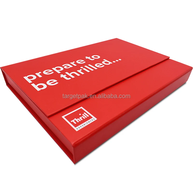 nfc Card Packaging Magnetic Paper Packaging Box Luxury Book Shape Red with Insert Holder Business VIP Card Packing Boxes