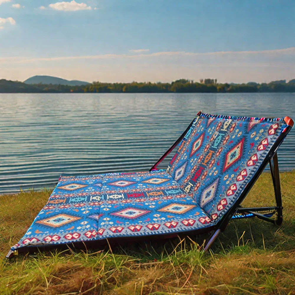 Arabic Saudi/Sadu Fabric Floor Folding Chair Set with Ground Seating Ground Back Support Gaming Features Portable Camping Sofa