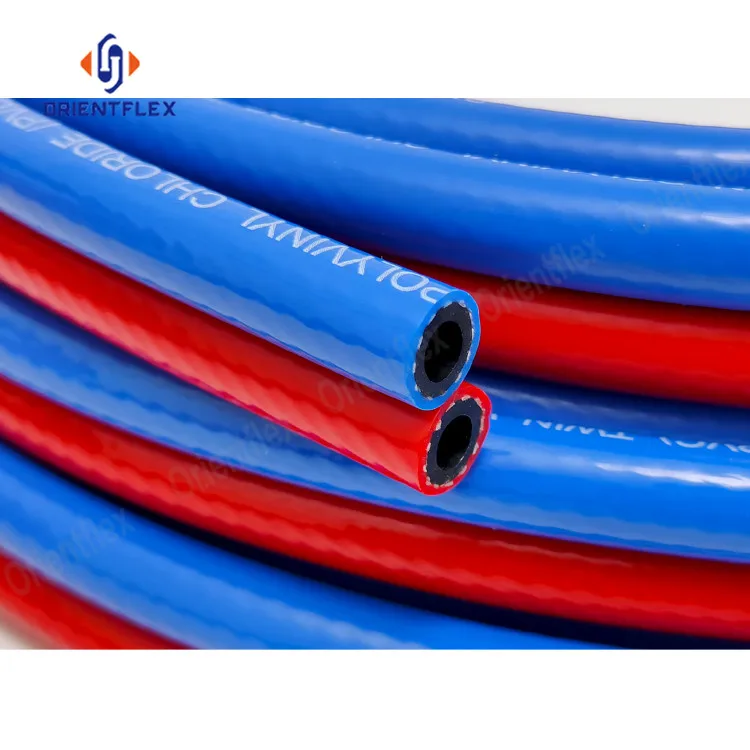 High Quality Two Line Oxy Oxygen Acetylene Hose Pvc Twin Welding Hose Hoses 5/16