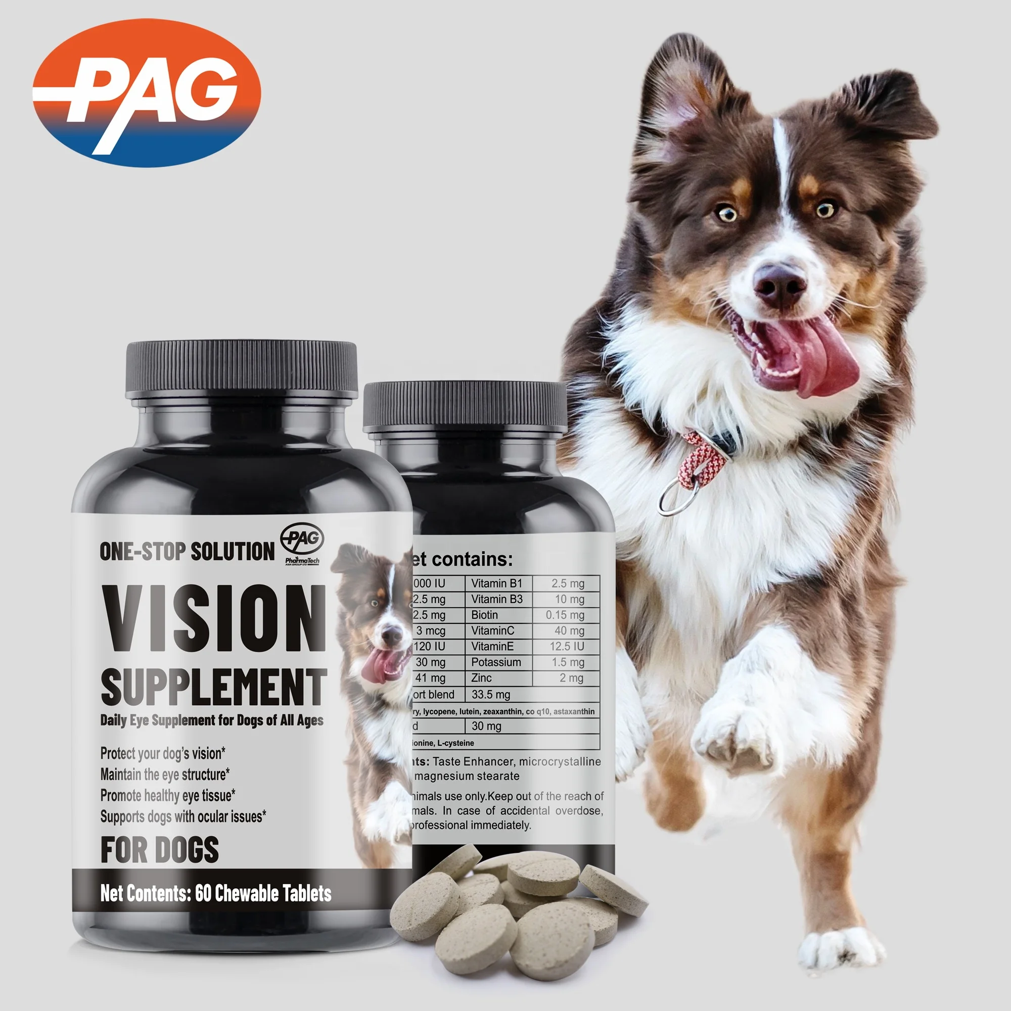 Dog Supplement Eye Health Supplement Supplies Vitamin Antioxidants Coq10 Eye Care Tablet For Dog