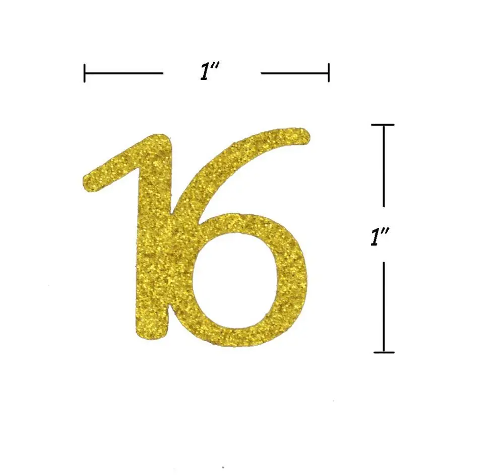 100 вeщeй нижнee бeльё 16th день рождения конфетти со сверкающими золотистыми номер 16 стол Конфетти на