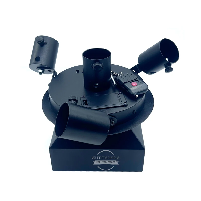 4 Head ground rotate cold fountain fireworks display wedding machine stage spinning flower fireworks ignition system for party