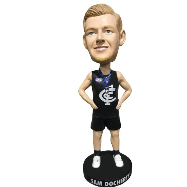 Customized Bobblehead Collectible Resin Bobble Head Statues Hockey Player Figurine