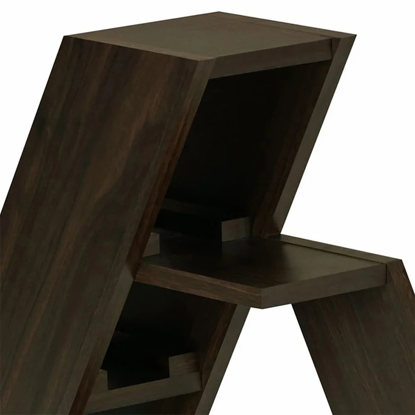 Modern Furniture of America 4-bottle Compact Floating Wine Rack in Brown Wood Hanging Wine Rack