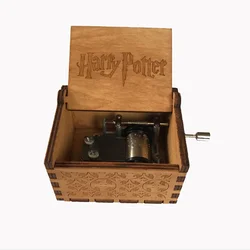 2021 New Arrival Custom Mini Hand Crank Laser Engraved Hand Crank Wooden Music Box