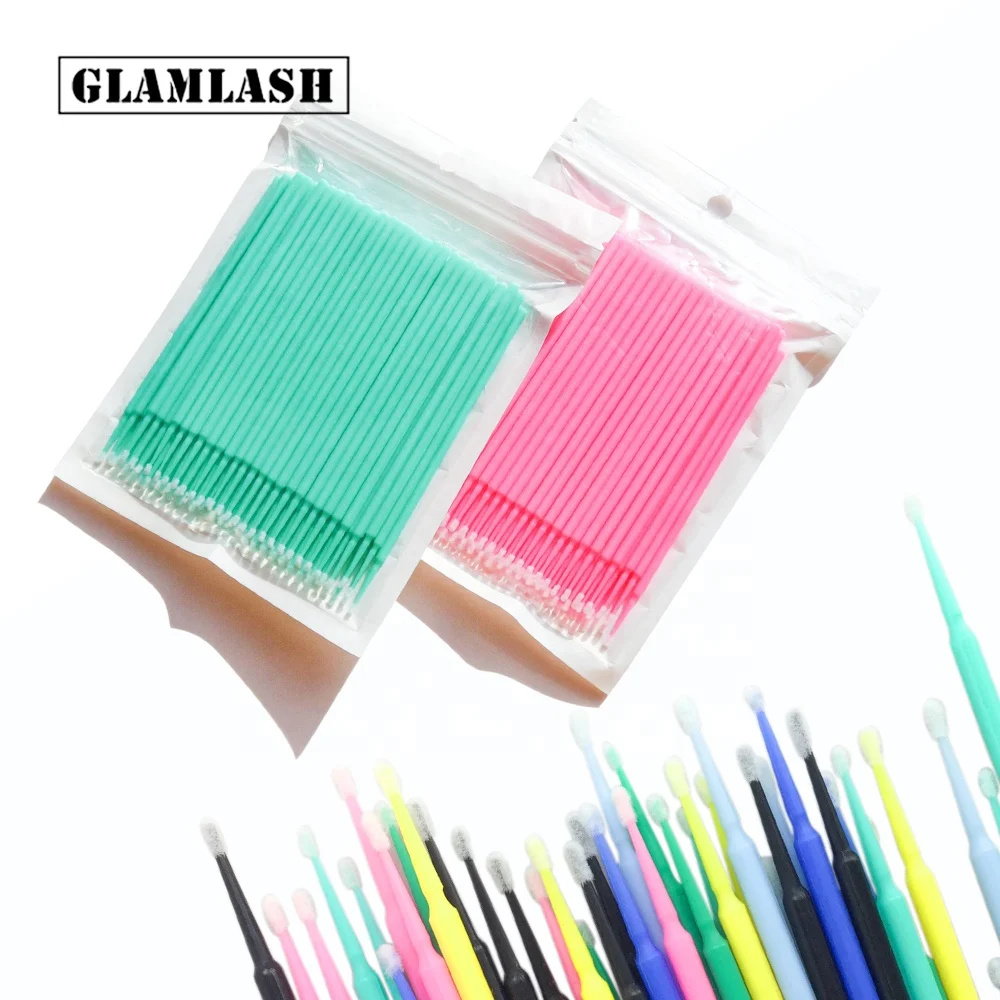 100Pcs/bag Micro Brush Disposable Makeup Brushes Durable Microbrush Applicator Eyelash Extensions Make Up Tool
