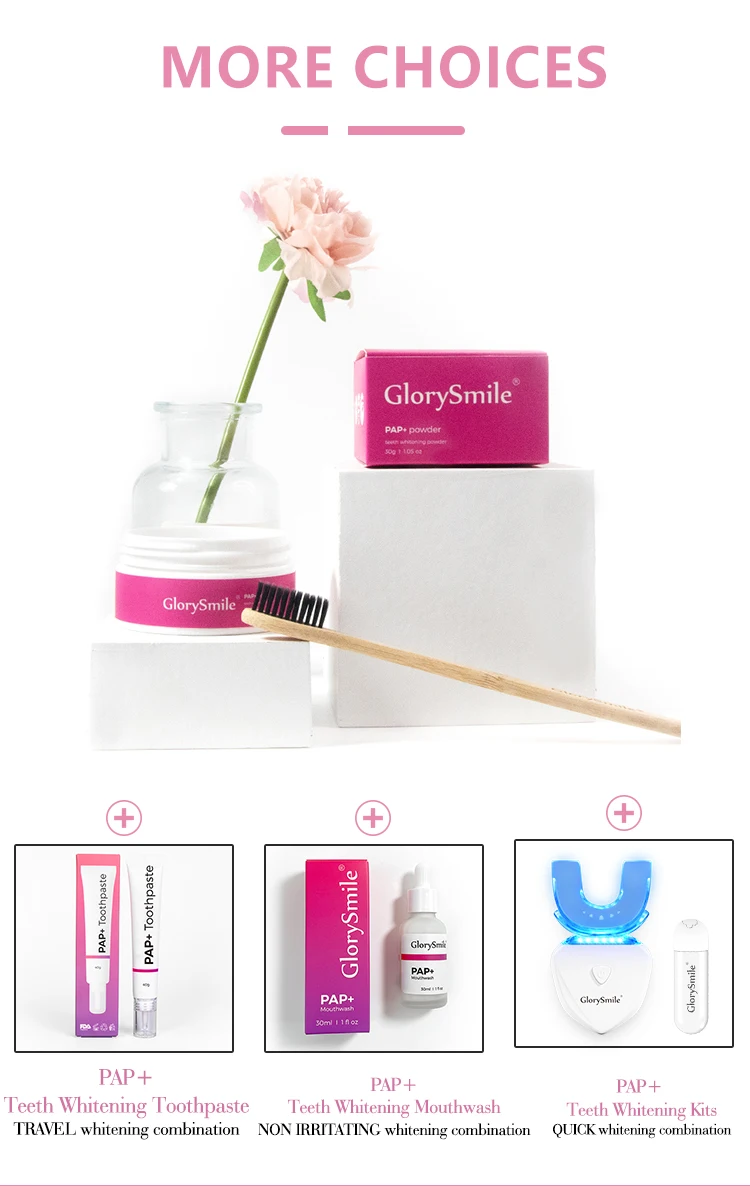 Organic 30g Tooth Bleaching Powder PAP Non Sensitive Teeth Whitening Powder Private Logo