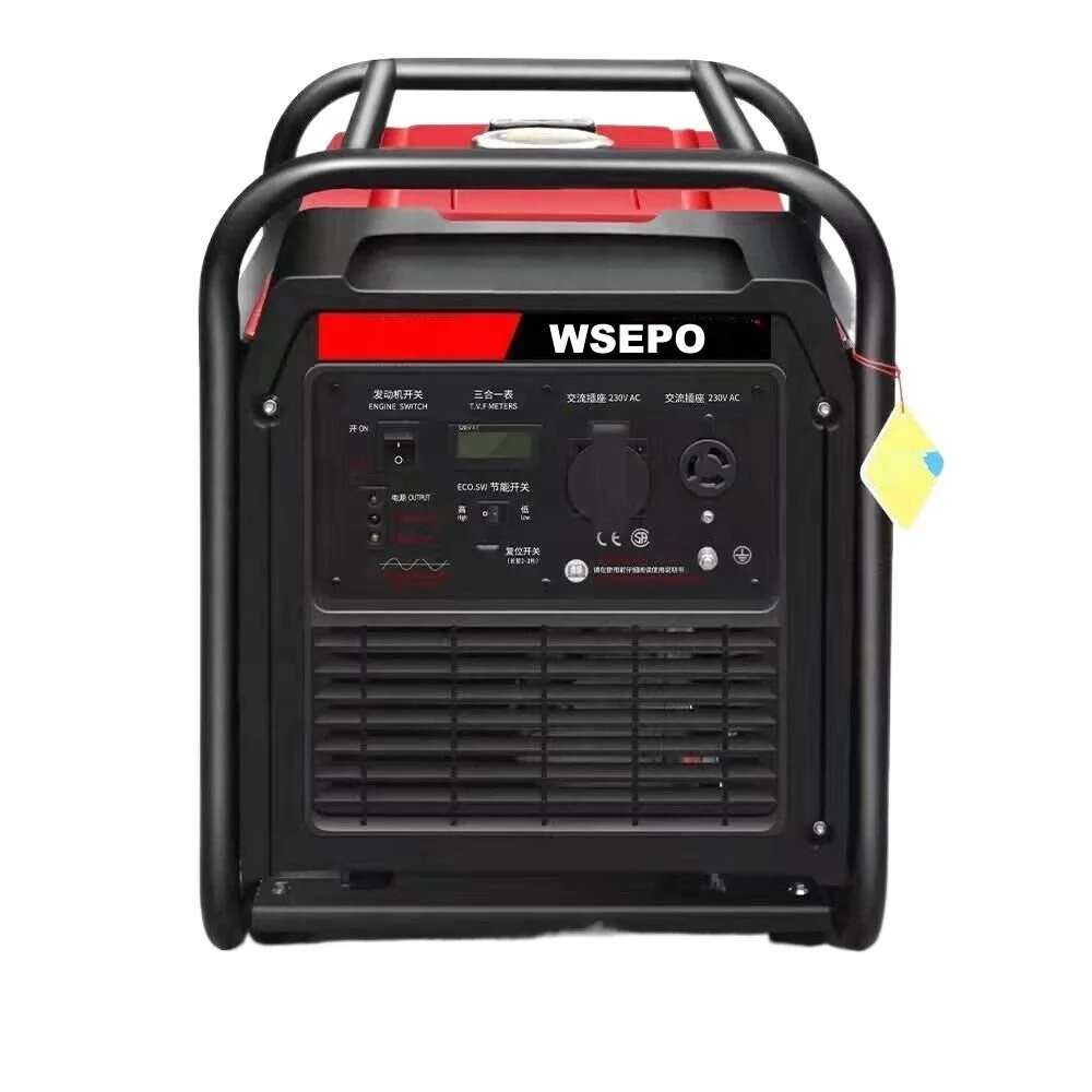 WSE4500I портативный 4.5KW открытый каркас переменного тока 230 В 50 Гц (или 110 60 по индивидуальному заказу) инверторный генератор с низким уровнем